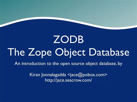 zope database.